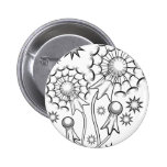 Flower Tattoo Pinback Button