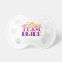 flower team bride bridesmaids wedding bridal party baby pacifiers