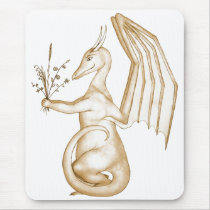 Flower the Gold Dragon mousepads by Tannaidhe Flower the Gold Dragon mousepads
