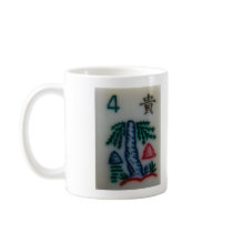 Flower tile coffee mug