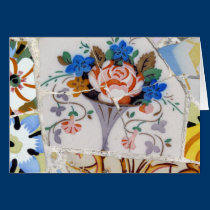 Flower tiles cards