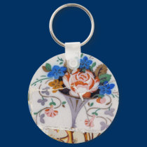 Flower tiles keychains