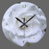 Flower Time Gardenia wall clocks