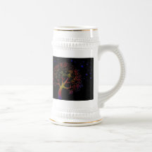Flower Tree and Stars at Night Coffee Mug