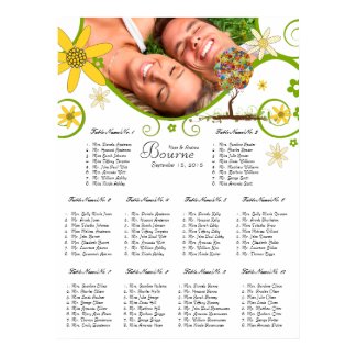 Flower Tree Seating Chart 10 Tables print