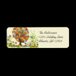 Flower Tree Swirl  Return Address