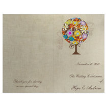 Flower Tree Wedding Program 5 Flyer