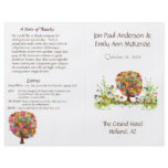 Flower Tree Wedding Program flyers