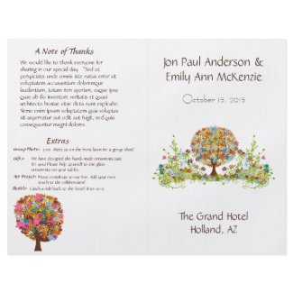 Flower Tree Wedding Program flyer