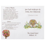 Flower Tree Wedding Program flyers