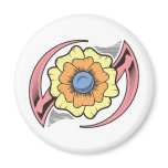Flower Tribal Tattoo Design magnets
