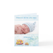 Flower Turtles Baby Boy Photo Birth Announcements