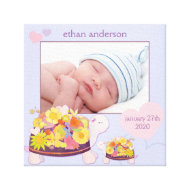 Flower Turtles Baby Photo Gift Wrapped Canvas wrappedcanvas