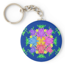 Flower Turtles Keychain