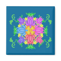 Flower Turtles Magnet