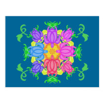 Flower Turtles Postcard