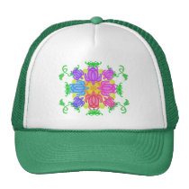 Flower Turtles Trucker Hats