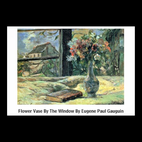 Flower Vase By The Window By Eugene Paul Gauguin Print