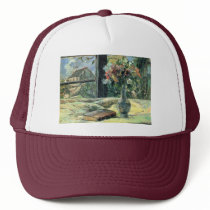 Flower Vase On The Window By Gauguin Paul Trucker Hat