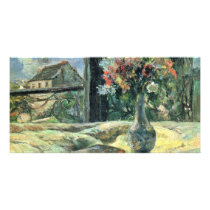 Flower Vase On The Window By Gauguin Paul Personalized Photo Card