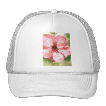 Flower,water color, tropical mesh hat