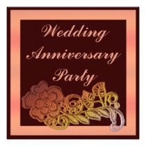 Flower Wedding Anniversary invitations