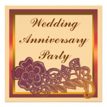 Flower Wedding Anniversary invitations