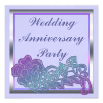 Flower Wedding Anniversary invitations