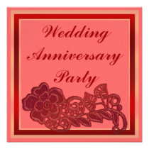 Flower Wedding Anniversary invitations