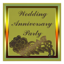 Flower Wedding Anniversary invitations