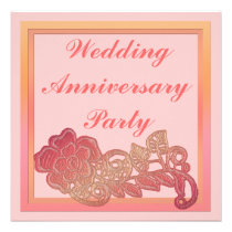 Flower Wedding Anniversary invitations