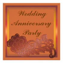 Flower Wedding Anniversary invitations