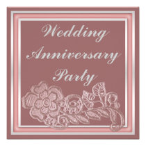 Flower Wedding Anniversary invitations