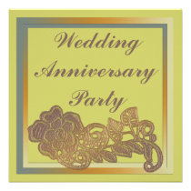 Flower Wedding Anniversary invitations