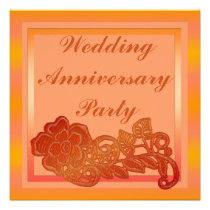 Flower Wedding Anniversary invitations