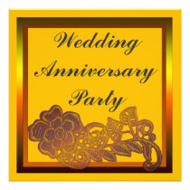 Flower Wedding Anniversary invitations