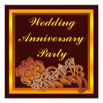 Flower Wedding Anniversary invitations