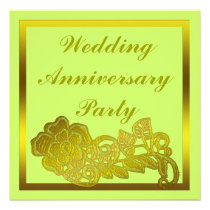 Flower Wedding Anniversary invitations