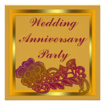 Flower Wedding Anniversary invitations