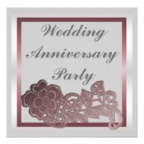 Flower Wedding Anniversary invitations