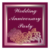 Flower Wedding Anniversary invitations