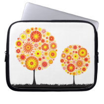 Flower Wishing Tree Orange Computer Sleeves