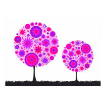 Flower Wishing Tree Purple Posters