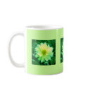 Flower with a green tint mug by lorenkaplan Flower with a green tint mug