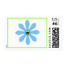 flower with rhinestone center teal and lime postage by smallfrypress flower with rhinestone center teal and lime postage