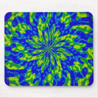Flower with Swirls Mouse Pad