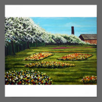 Flowerbeds in Spring posters