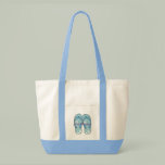 Flowered Blue FlipflopsBag