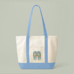 Flowered Blue FlipflopsBag