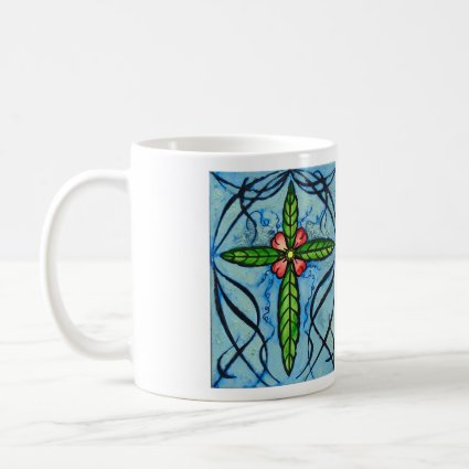 Flowered Cross Mugs